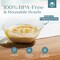 Posh Setting - Gold Glitter Plastic Serving Bowls for Party (8oz - 4 Pack) Square Bowls, Disposable Chip Bowls, Candy Bowls for Party Table, Salad Bowls for Party, Candy Containers for Candy Buffet